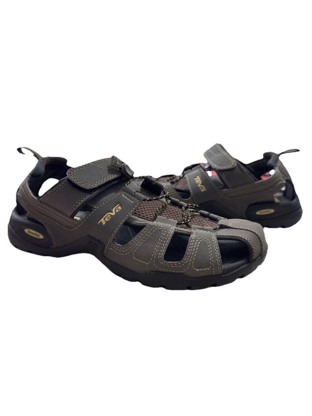 Teva Men's 10M Forebay Turkish Coffee Fisherman Sandals Taupe Gray EXCELLENT!